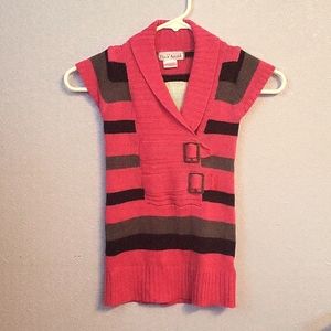 Girls Pink Angel Dress Size 3T Striped Under shirt is connected